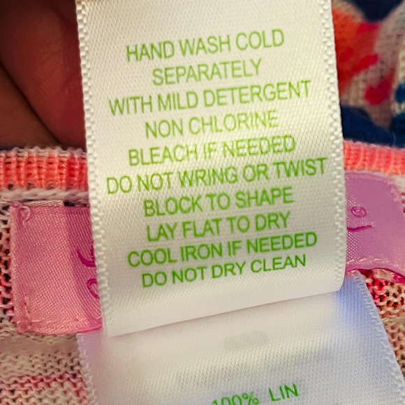 Lilly Pulitzer Womens Sweater XS 100% Linen V-Neck Pullover Thin Knit Buttons - Picture 10 of 16